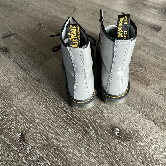 Grey Combat Boots with Black Laces - Picture 3 of 8